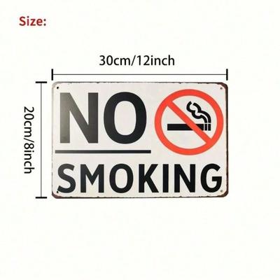 Metal Wall Art No Smoking Sign Vintage for Home Bar Restaurant