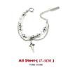 New Cross Bead Necklace For Man Woman Charm Titanium Steel Double-layer Clavicle Chain Unisex Style  Wholesale