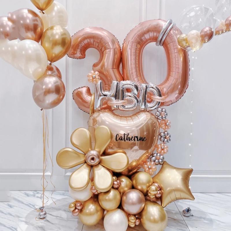 Birthday Decoration Digit Balloon Wedding Valentine's Day Anniversary Festival Children's Birthday Party DIY Ornament Balloons