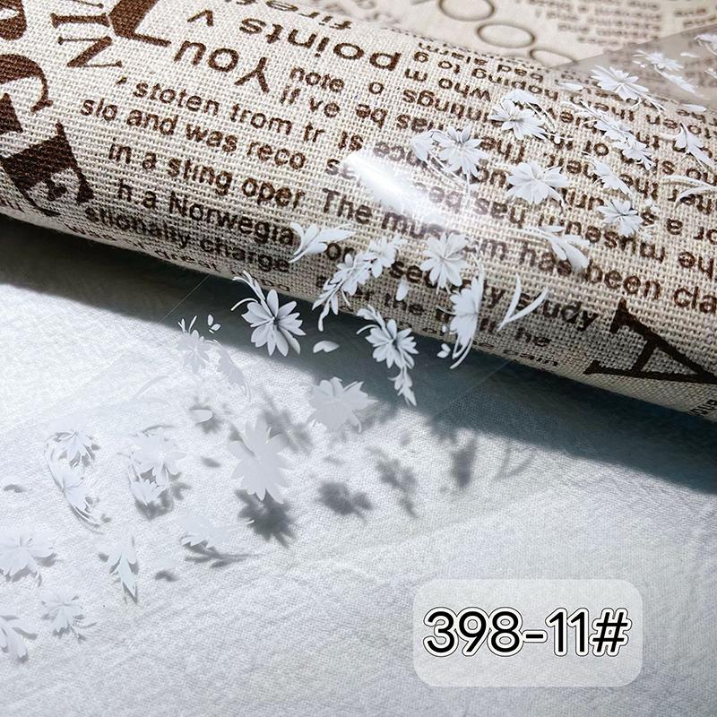 1/10 Rotolo Elegante Bianco Nero Pizzo Fiore Unghie Foil da Trasferimento Fantasia Retrò Floreale Cielo Stellato Carta Adesiva Manicure Accessori