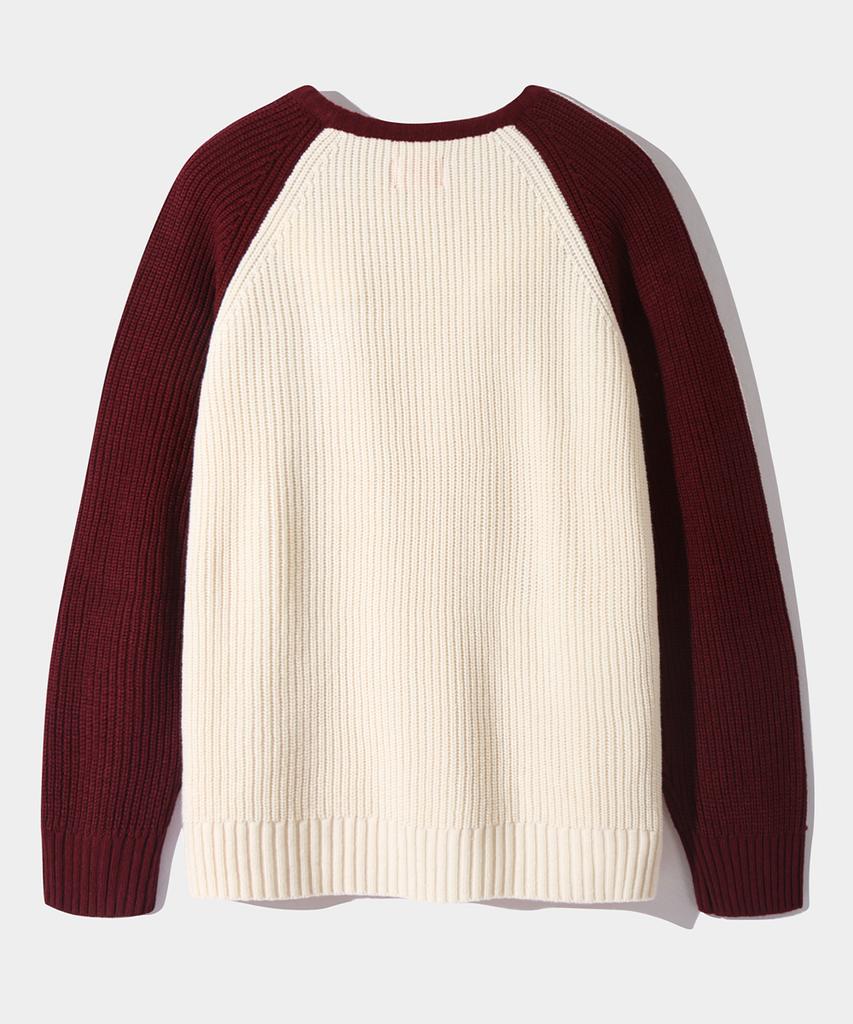 Dimiteulibeullaeg Vlad Raglan Track Sweatshirt Knit_Wine