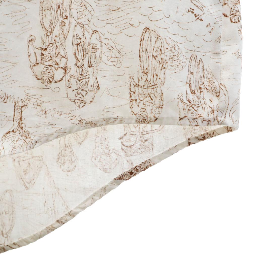 70s Vintage USA Made Collar Pads Overall Handle Long Sleeve Cotton Shirt Men's Used