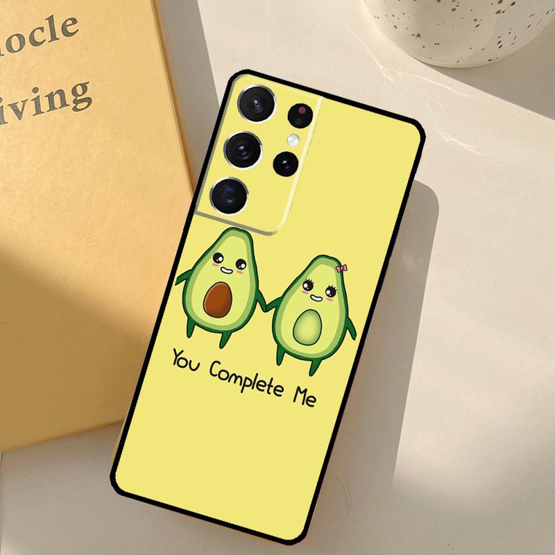 

Funny Avocado Quotes Phone Case For Samsung Galaxy S23 S20 S21 S22 S24 S25 Ultra S9 S10 Plus S25 FE Cover Shell Galaxy S24 FE