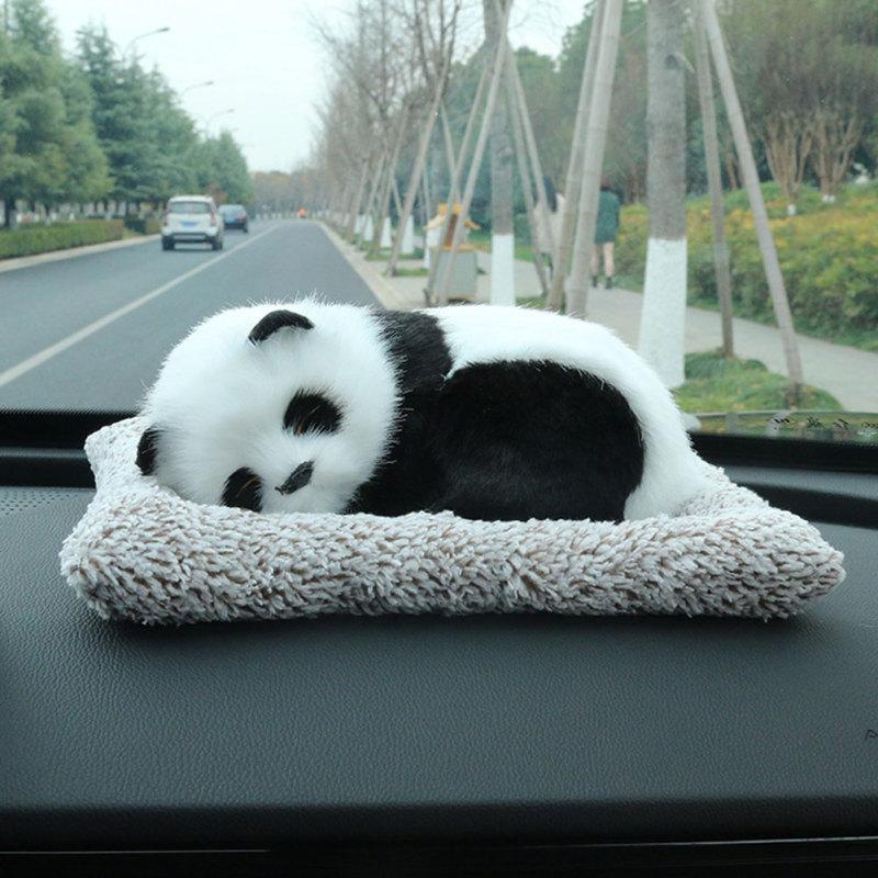 Украшение для автомобиля Имитация собаки кошки Активированный уголь Бамбуковый уголь Мешок Милые украшения Плюшевая игрушка black and white panda