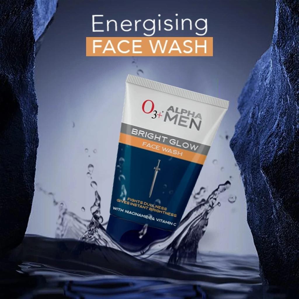 O3+ ALPHA MEN Nettoyant Visage Éclat Alpha Avec Niacinamide & Vitamine C 100 g