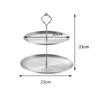 2/3 Layer Fruit Plate Home Living Room Stainless steel Snack Dish Creative Dried Fruit Basket Candy Dish Cake Stand Salad Bowl