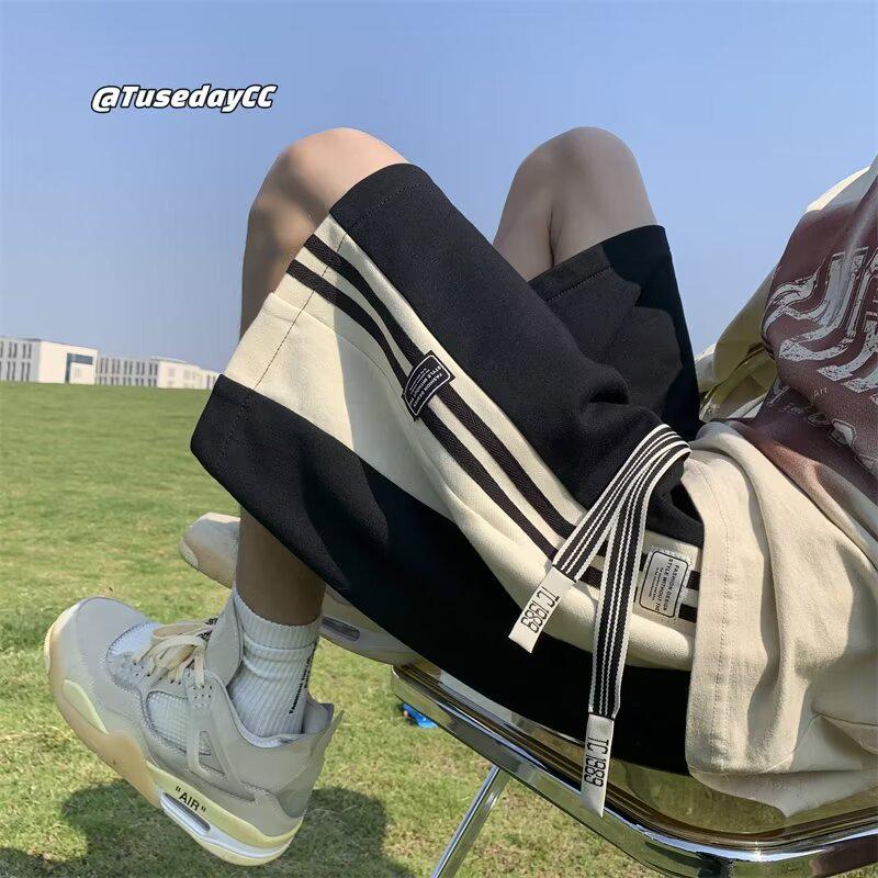 Men's Summer Fashion Loose Basketball Shorts - Casual Beach Sports Style for Teens
