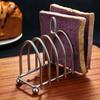 6 Slots Bread Rack Stainless Steel Cooling Cooling Holder Slices Toast Rack Bakery