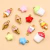 Gold Enamel Stainless Steel Ice Cream Star DIY Jewelry Accessories