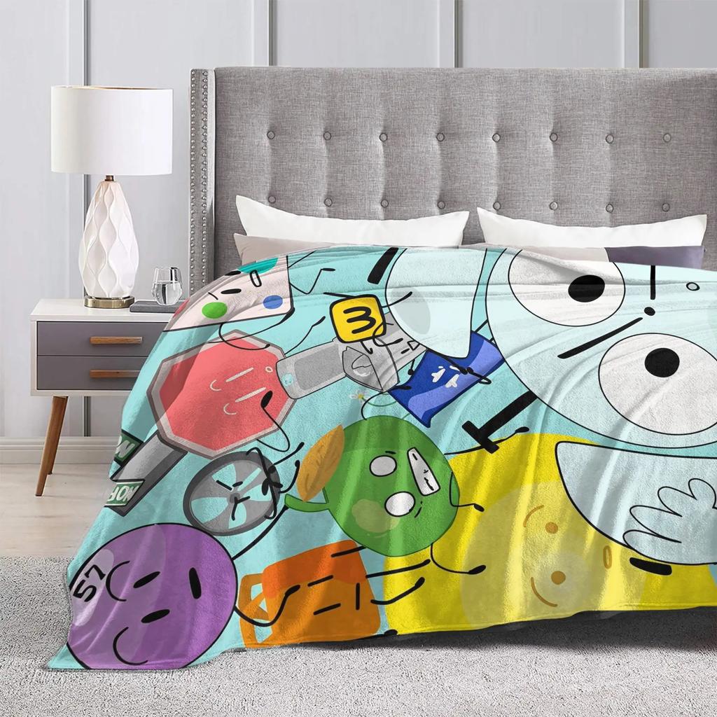 BFDI Inanimate Insanity Blanket Quality Super Soft Bedding Throws Autumn Travel Office Bedroom Fluffy Bedspread