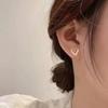 Korean Hollow Heart Stud Earrings - Trendy Cool Style, Internet Celebrity-Inspired, Small Fresh Niche Design for Women