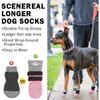 SCENEREAL Dog Socks to Prevent Licking Paws for Hot/Cold Pavement, Dog Boots & Paw Protectors for Small Medium Large Dogs, Senior Dog Grippy Socks