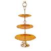 3 Layer Dessert Stand LaceEdged Tiered Serving Tray Elegant with Metal Rod for