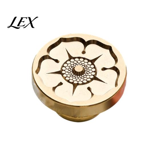 Handmade Stationery Accessory Wax Seal Stamp, Vintage Plant Pattern Head, Durable Flower Embossing Stamp Copper Head Replacement, for Envelope
