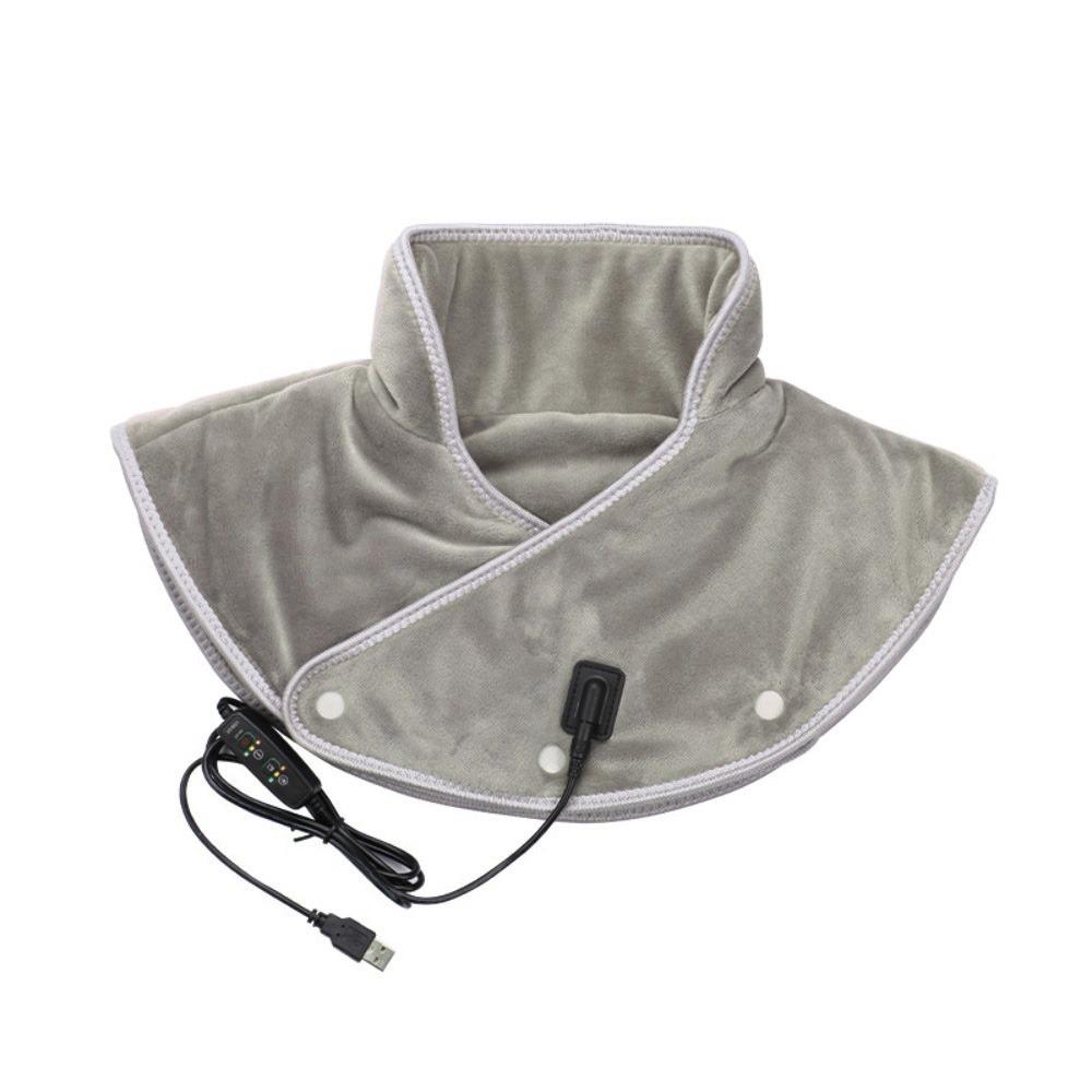 

3 Levels Adjustment Electric Heated Neck Wrap USB Neck Pad Massager Muscle Relaxation Grey Just Heat