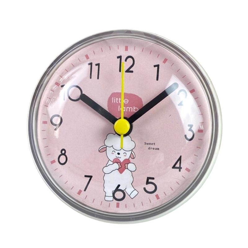Compacts Sution Cup Adhesive Small Wall Clock Accurate Movement Anti Fog Design Bathroom Clock For Home Dorm Workshop