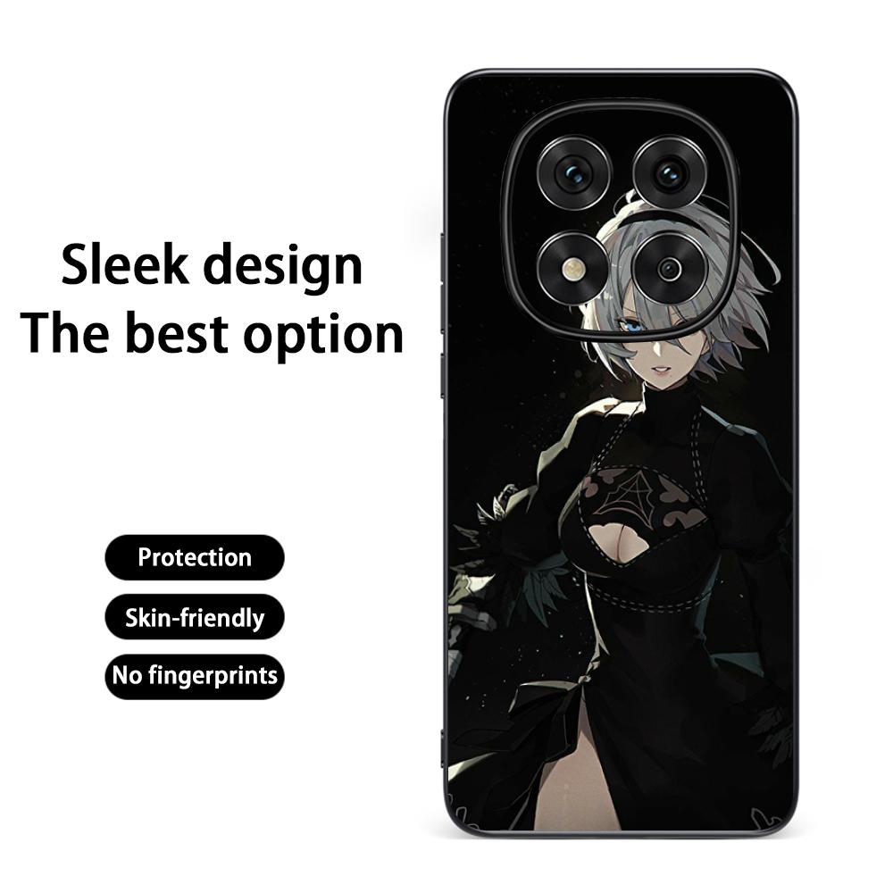 Nier automata sexy game girl pattern Phone Case For Redmi Note 14 13 12 11 Pro Plus S 5G 14C A3 Soft Black Phone Cover