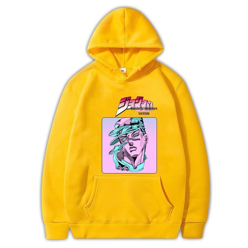 Autumn/Winter Plus Size JOJO's Bizarre Adventure Anime Pullover Hoodie - Trendy Cartoon Style