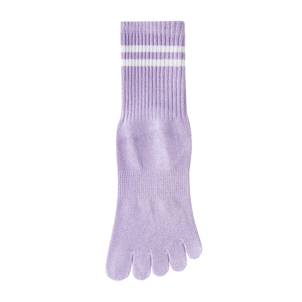 Women's Non-Slip Five-Finger Mid-Calf Yoga, Pilates, & Fitness Compression Socks