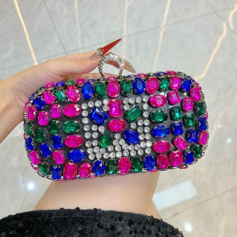 High-end Sequined Bag, Fashionable and Luxurious Banquet Handbag, Glittering Diamond Evening Handbag, Crossbody Bag