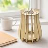 Handcrafted Floral Display for Shelf Wooden Puzzle Flower Vase, Stand Flowers or Minimalist Arrangement Pots Office Artificial Flowers, Decorative