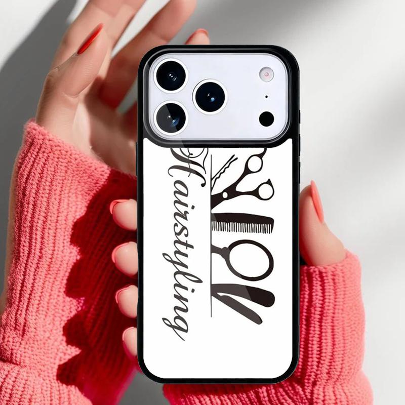Hair Scissors Coque Phone Case for iPhone 17 16 15 14 13 Pro Max Back Cover for 12 11 Pro Coque