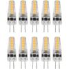 Lot of 10 LED Bulbs G4 2W 3000K Dimmable 12-24V - Warm White, 200 Lm, 50,000 H