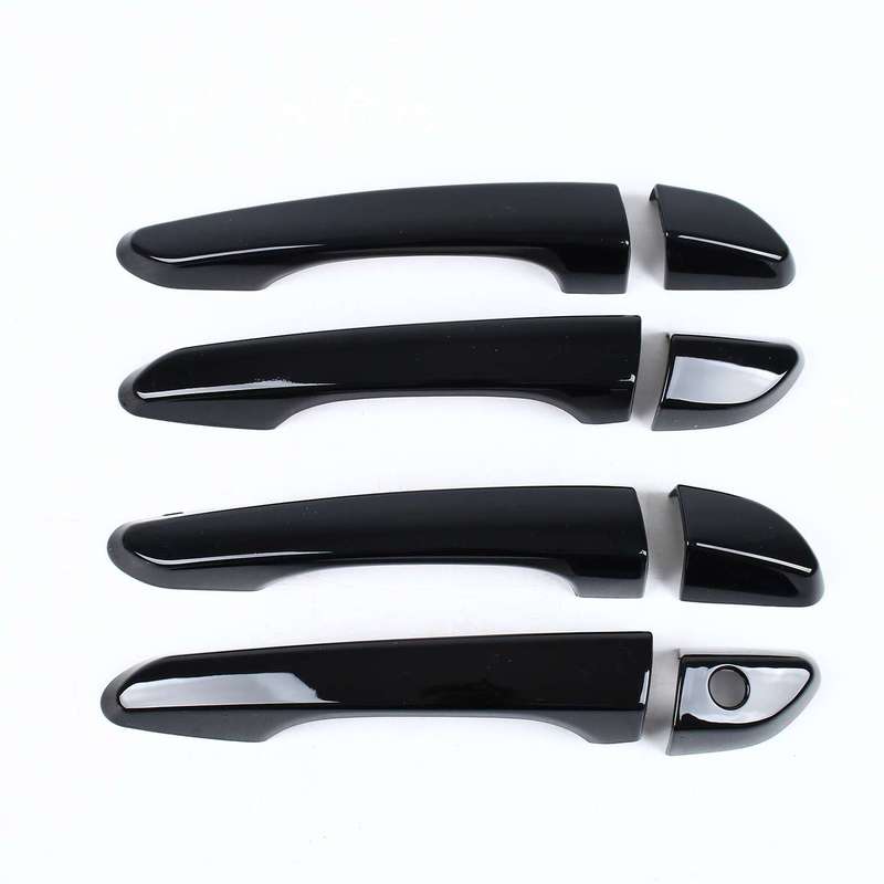 For Hyundai Tucson LHD 2015 2016 2017 2018   ABS Chrome Glossy Black Auto Door Handle Cover Trim Car Styling Accessories