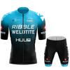 Huub Tuta da Ciclismo da Bicicletta a Manica Corta da Uomo Abbigliamento Estivo da Strada Asciugatura Rapida Traspirante Pantaloni da Mountain Bike Vestibilità Slim