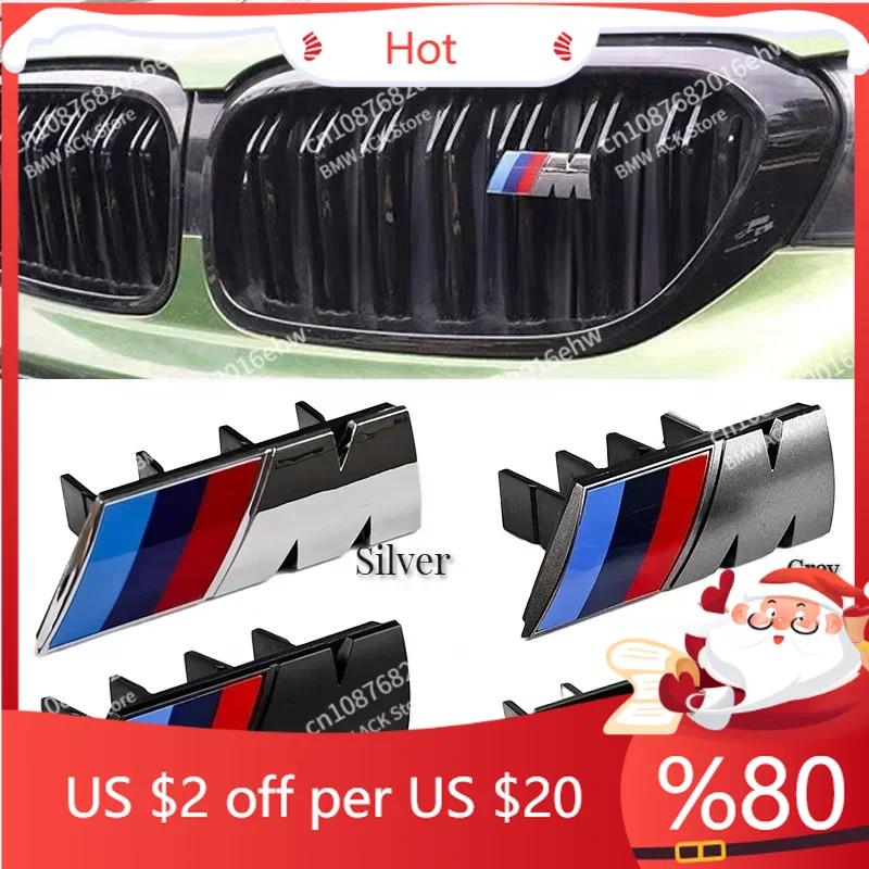 MAKKG1 New 2025 For BMW M Logo X1 X2 X3 X4 X5 X6 F48 G01 E84 E83 F39 F10 F30 G11 G07 G86 G80 G60 E60 E46 3D Car Front Grille Badge Embl