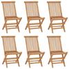 Day and Night - Day and Night Folding Garden Chairs 6 Units Solid Teak Wood
