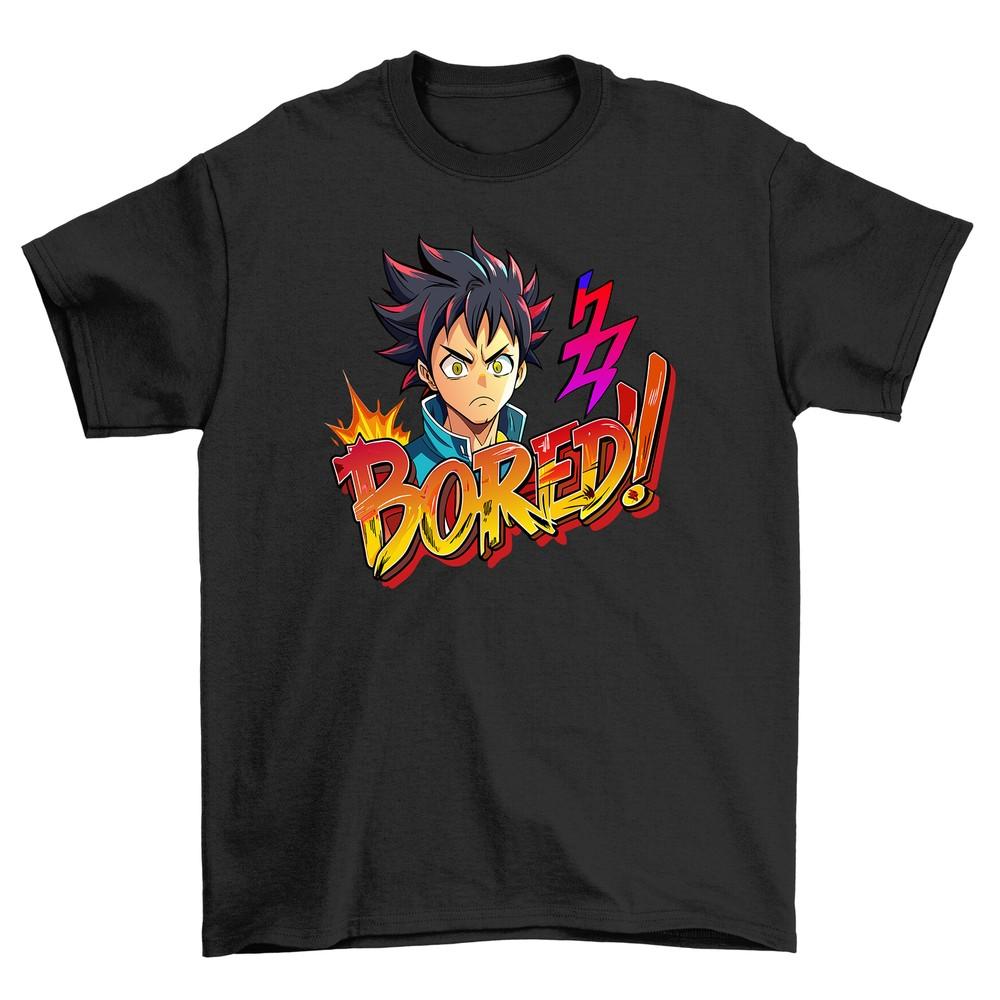 

Bored Anime Boy Unisex T-Shirt - Cute and Comfy Tee for Otaku! Perfect for lazy da 2XL