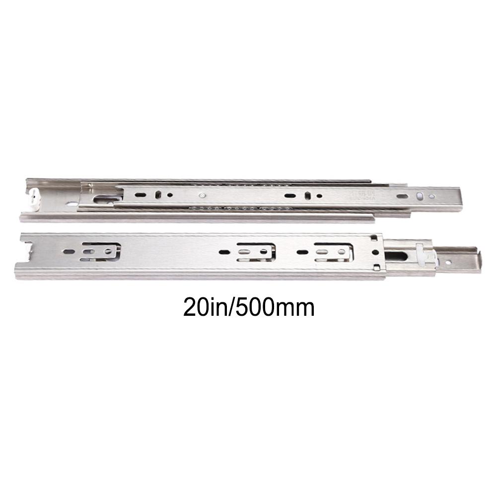 1 Pair Drawer Slides 304 Stainless Steel Thickened Hydraulic Damping Buffer Drawer Slide Silent Furniture Hardware Accessories