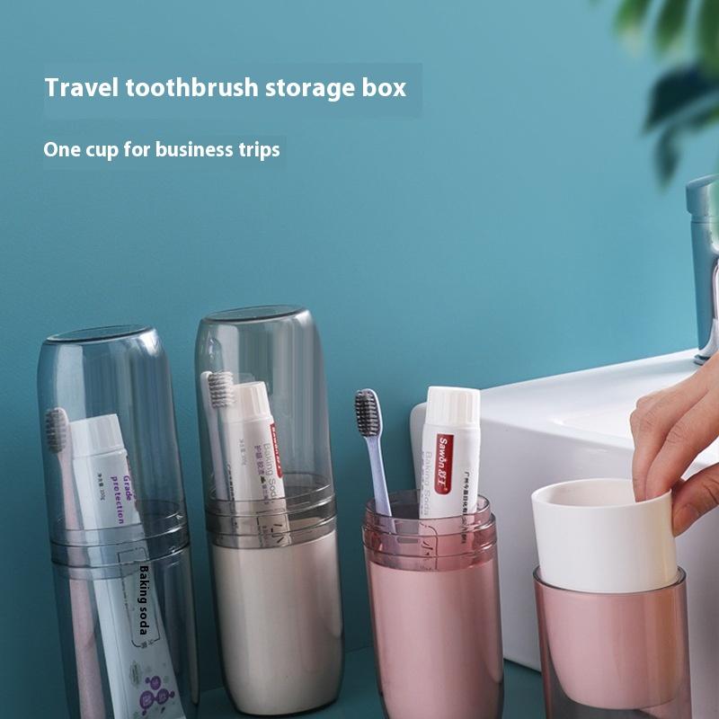 4 ks Cestovní úložný kelímek Cestovní přenosný kelímek na zubní kartáček Domácí zubní válec Úložný box na zubní kartáčky Cestovní domácí mycí sada