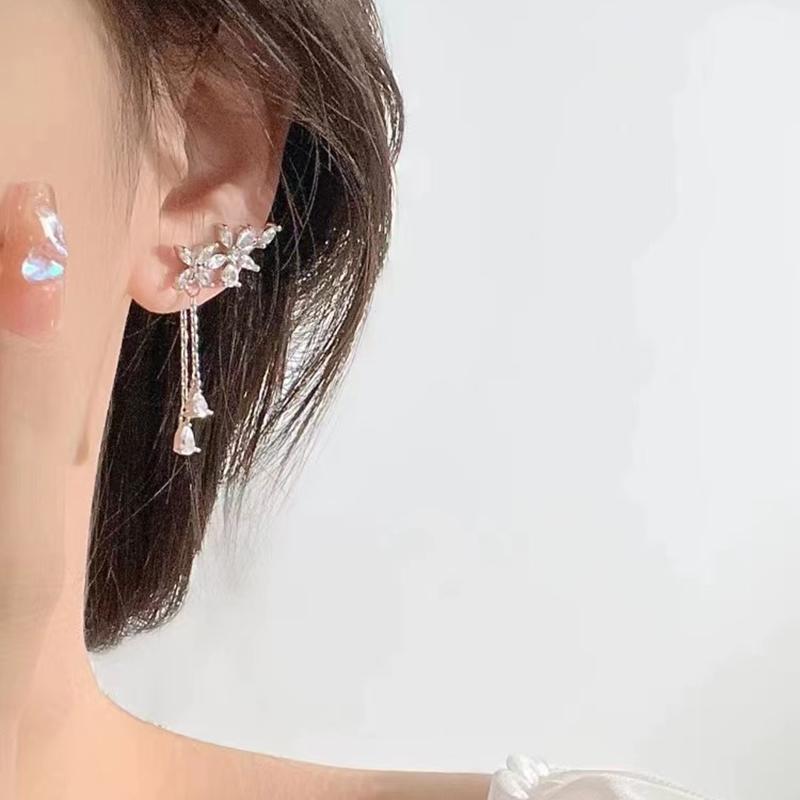 Nuovi Orecchini a Bottone Fioriti in Argento Sterling 925 Charms Personalità Forma Floreale Orecchini Regalo di Compleanno per Donne Gioielli Raffinati