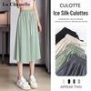 La Chapelle Women's High-Waist Wide-Leg Capri Culottes