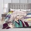 Kamisama Kiss Hajimemashita Anime Flannel Blanket Tomoe Funny Throw Blanket for Home Hotel Sofa 150*125cm Plush Thin Quilt