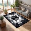 Derby County Football Print Crystal Velvet Rug, Comfortable Water Absorbent Non Slip Indoor Floor Carpet