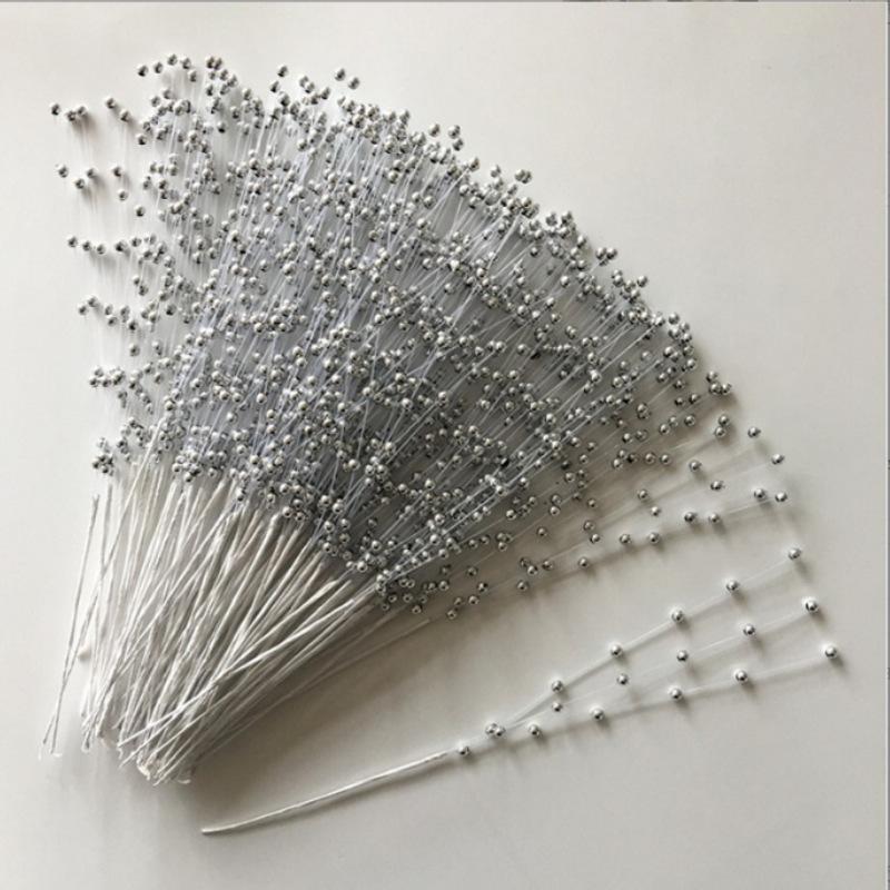 5/10Pcs Wedding Bouquet Decoration Artificial Pearl Stem Beads String Sticks DIY Bride Flower Garland Christmas Party Supplies