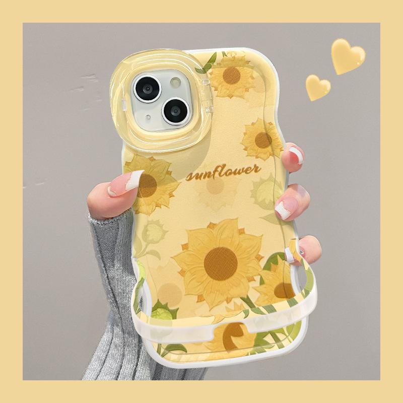 

Масляная живопись цветы Подходит для чехла для мобильного телефона Apple 16pro 15 Невидимый двойной кронштейн 14 Нишевый противоударный 13 Высококлассный Xr iphone 16