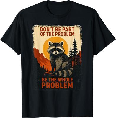 Camiseta Gráfica Divertida de Mapache, Vida Silvestre de la Naturaleza, al Aire Libre, Sarcástica