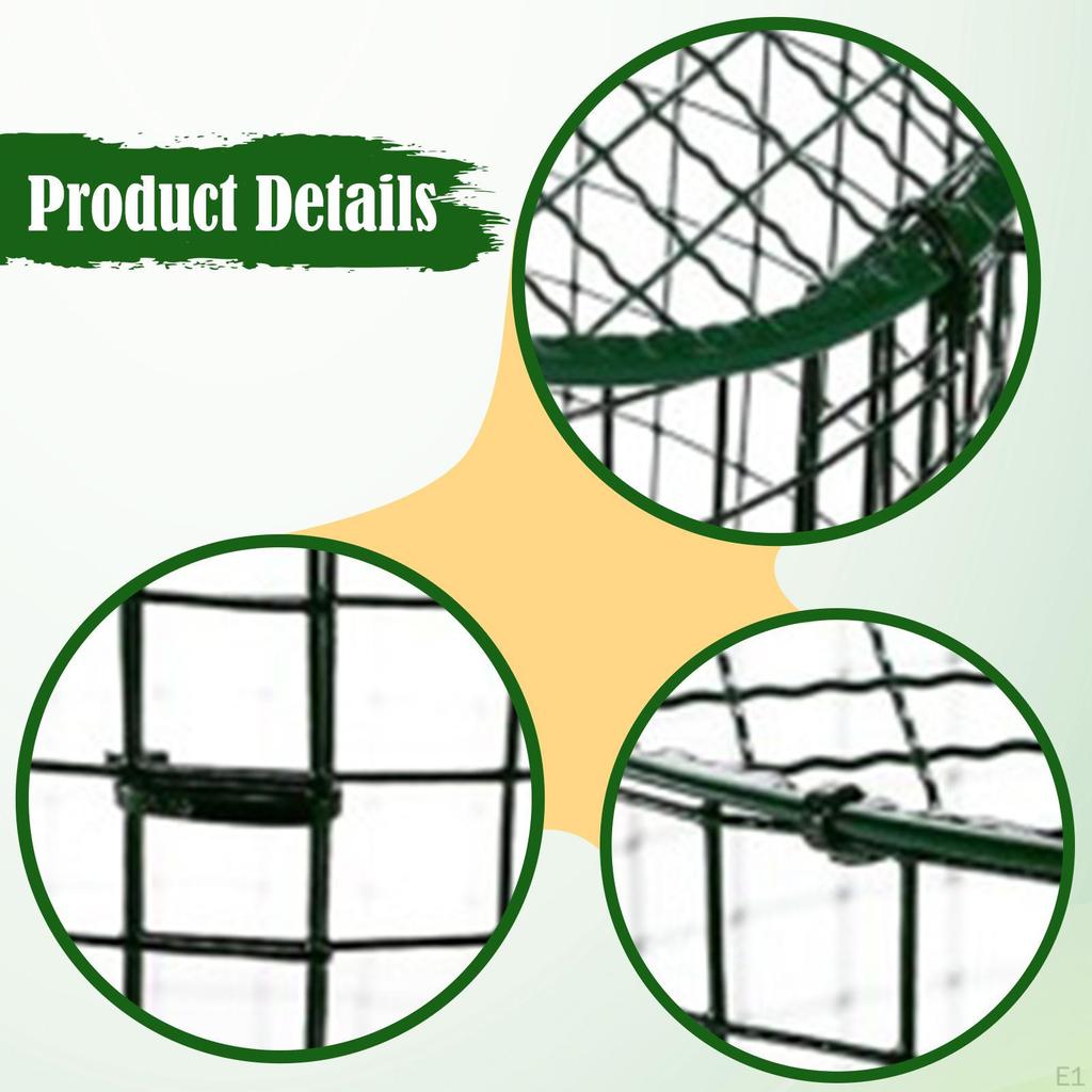 Garden Cage Animal Barrier Wire Cloche Ground Stakes Windproof Fencing for Small Plants Flowers