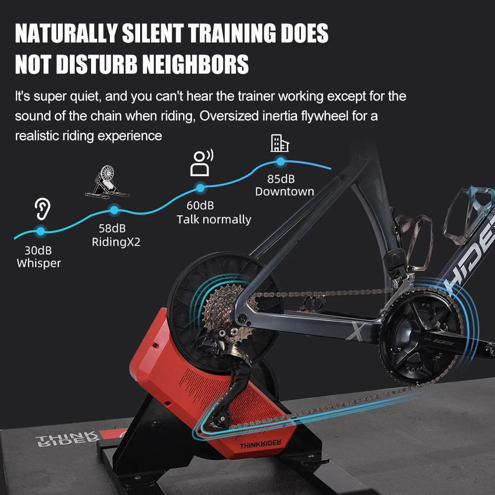 New ThinkRider X2 Smart Bike Trainer MTB Road Bicycle Home Trainer Built-in Power Meter Power Meter Compatible