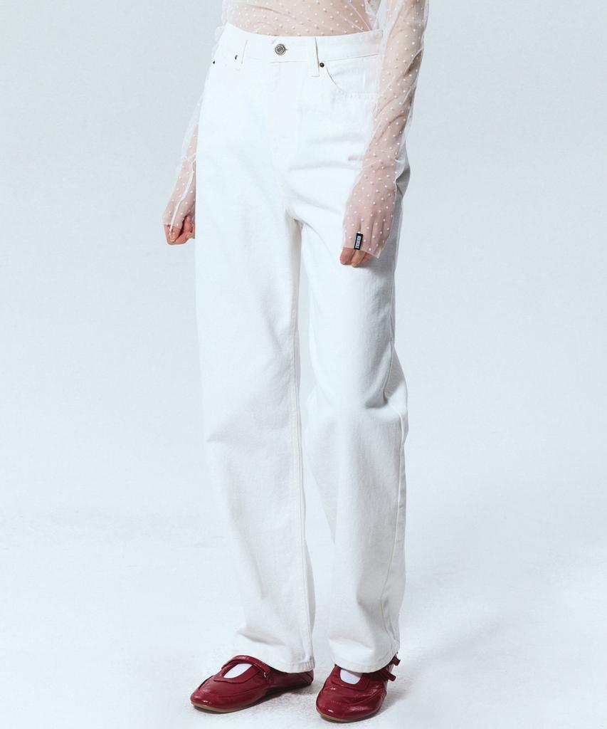 Nigaennikol Minimal Wide Denim Pants_Ivory