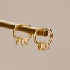 Fine Jewelry 925 Silver Hoop Earring for Women Micro Inlay Zircon 925 Sterling Silver Earrings Circle Pendant Earrings