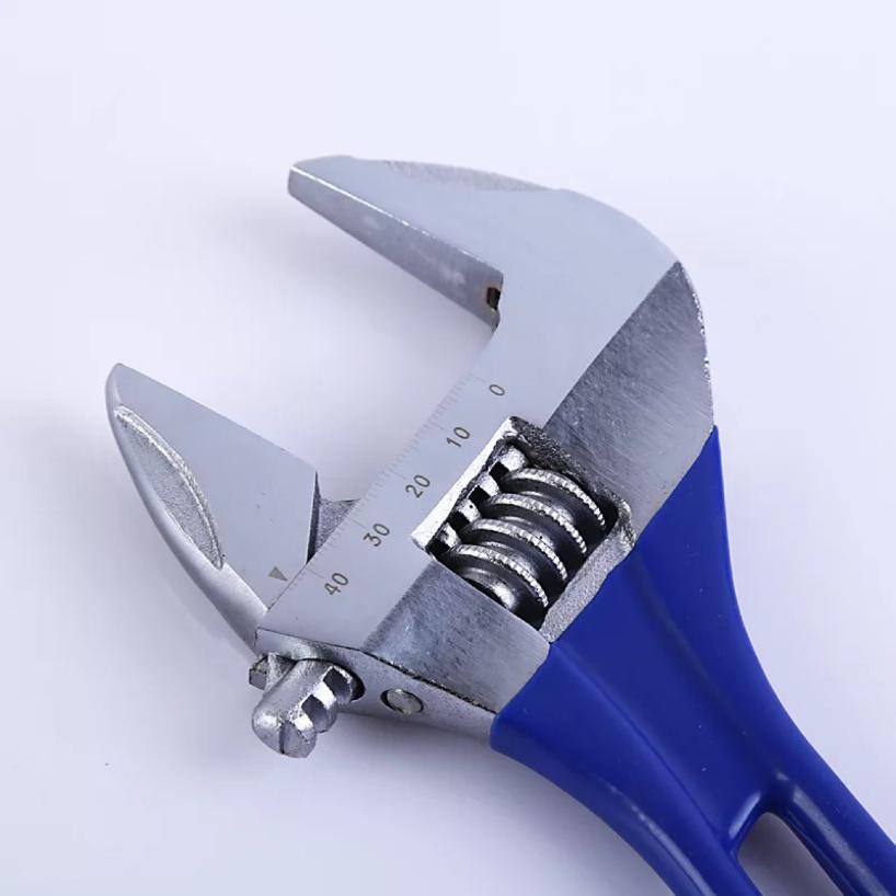1 Pcs 8-inch Large Opening Short Handle Adjustable Wrench Large Opening Bathroom Short Handle Multifunctional Mini Wrench Tool