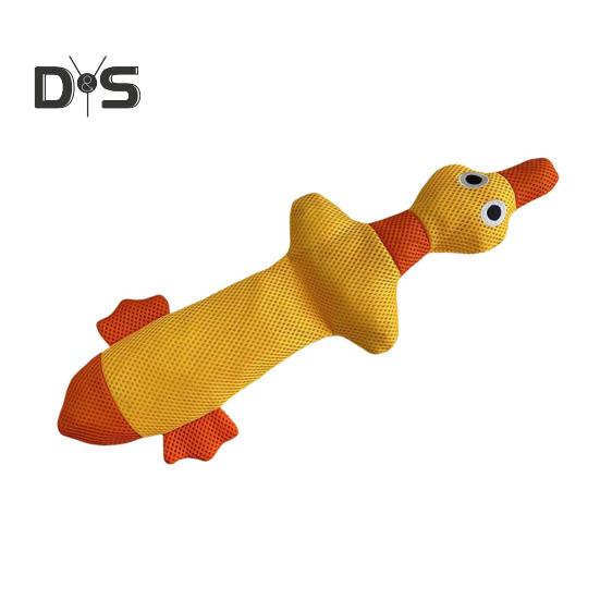 

Игрушка для собак «Писклявая утка», интерактивная жевательная игрушка в форме утки, мягкая игрушка для щенков с хрустящей бумагой для маленьких, средних и больших собак жёлтый