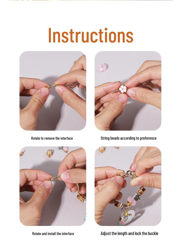 Handmade Princess Beaded Bracelet DIY Kit - Girl's Birthday Gift