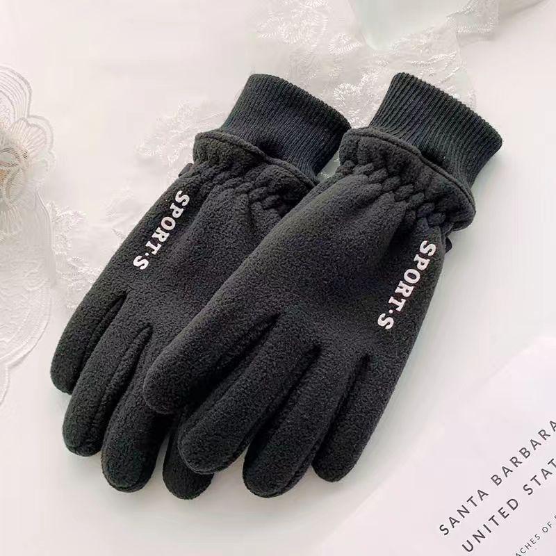 Gloves Men s Winter Fleece Fleece Thickened Thermal Gloves Cycling Sports Driving Non-slip Thermal Touch Screen Gloves touchscreen compatible