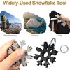 18-in-1 Schneeflocken-Multitool Outdoor Camping Reise Camping Abenteuer Tägliche Überlebenswerkzeuge Edelstahl Schraubendreher Flaschenöffner